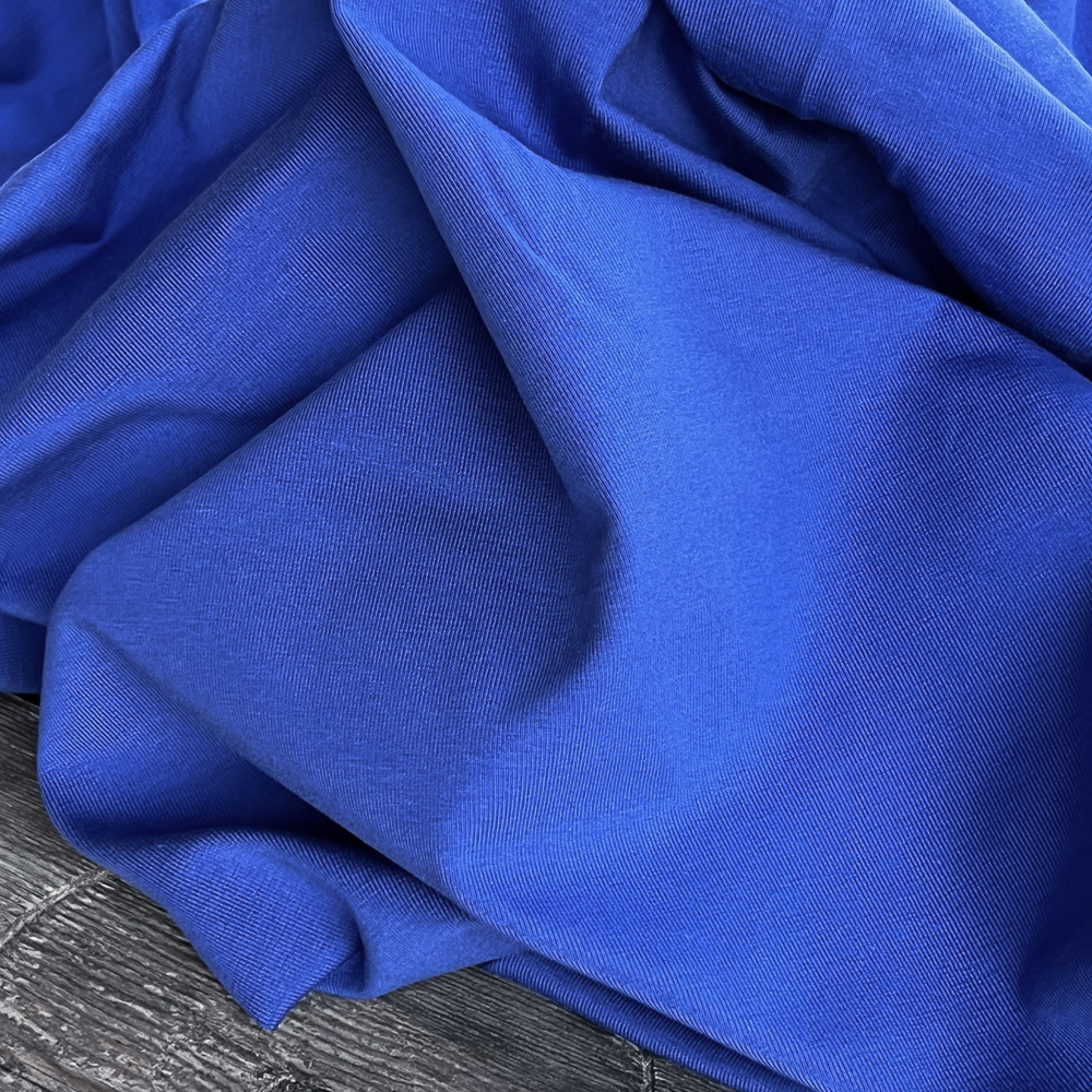Jersey coton Oekotex - Bleu roi x20cm