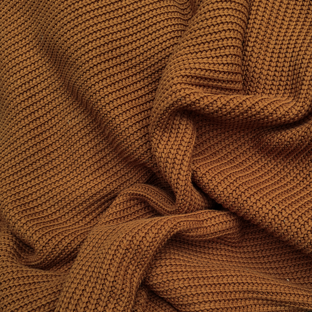 Maille tricot "Big knit"  - Cuivre x20cm