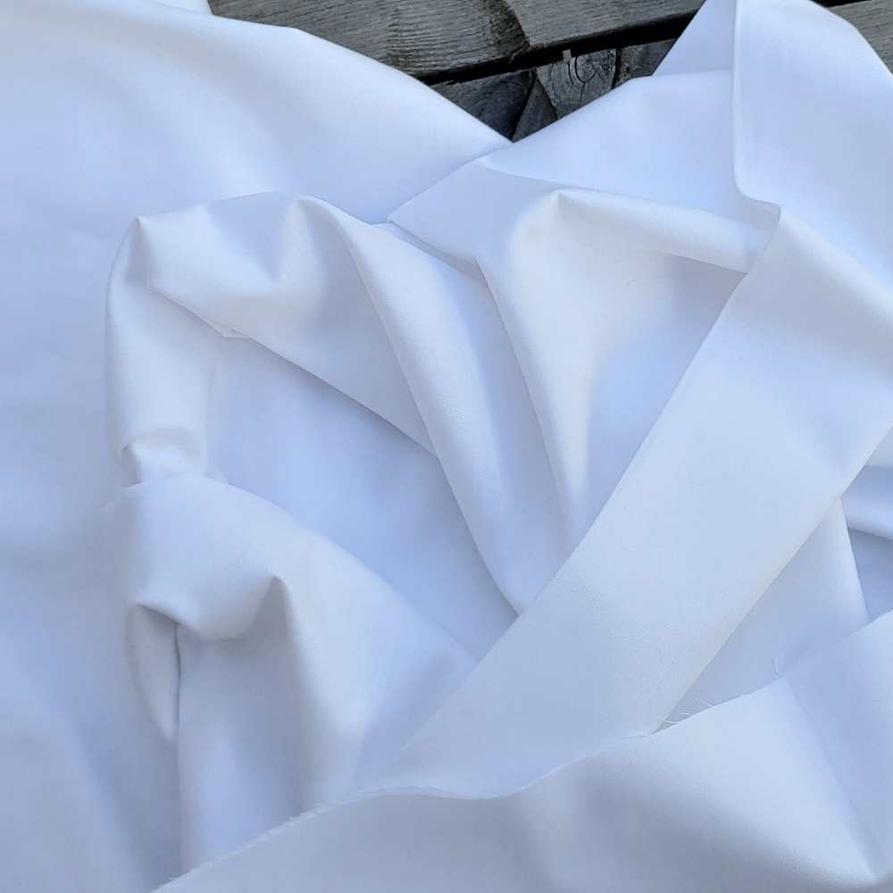 Coupon 65cm Popeline coton bio GOTS - Blanc