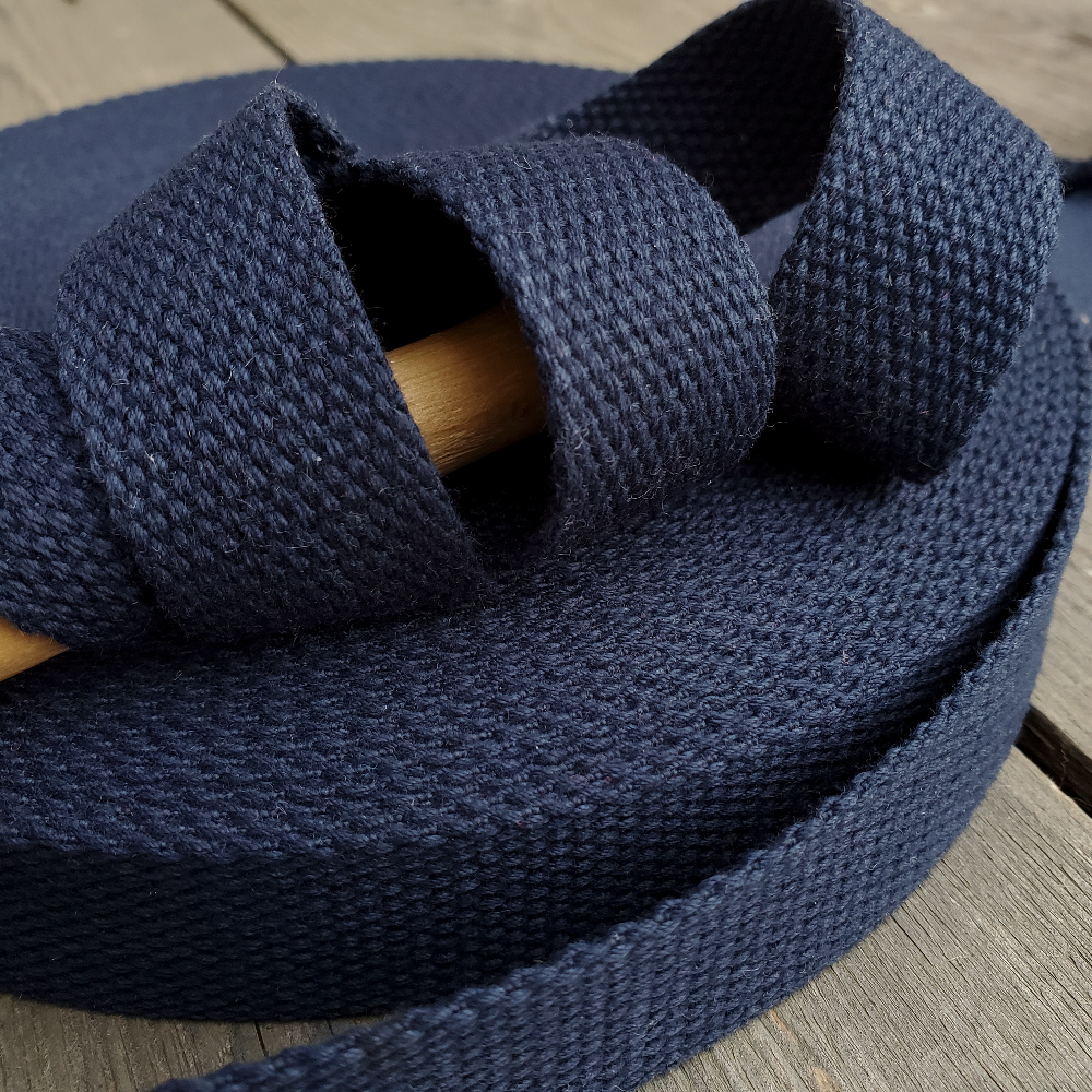 Sangle coton bleu marine 25mm x50cm