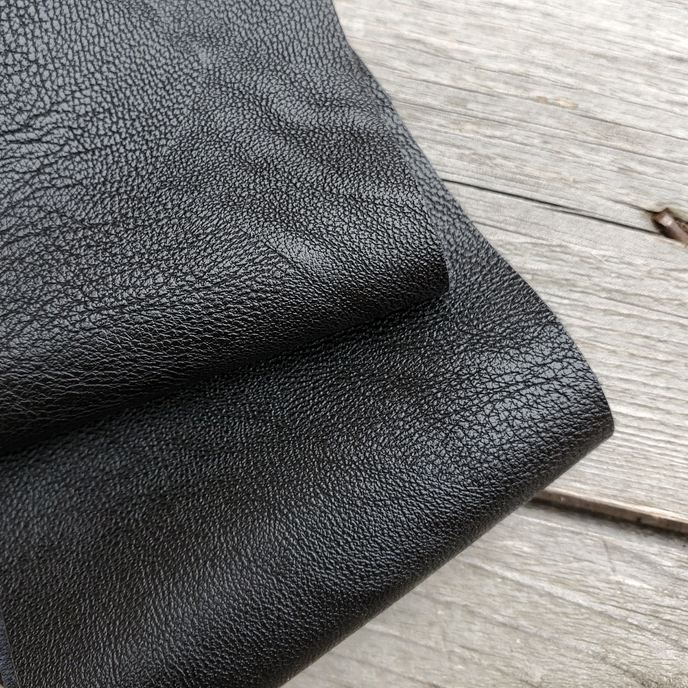 Tissu décoratif simili cuir noir cuir noir  33cm×1,35m-4100-01433-85