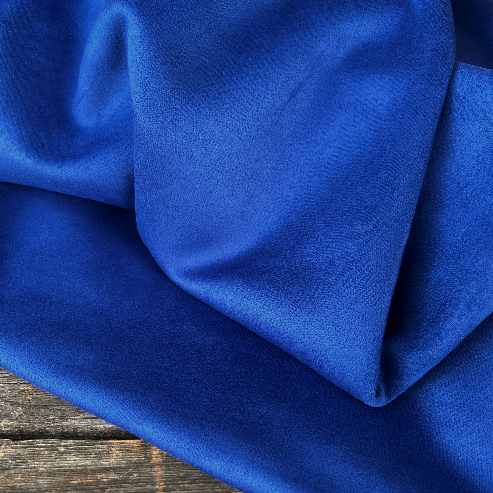 Tissu suèdine scuba Oekotex - Bleu roi x20cm