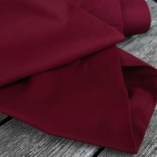 Gabardine coton stretch peau de pêche - Rouge bourgogne