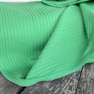 Jersey coton cotelé - Vert
