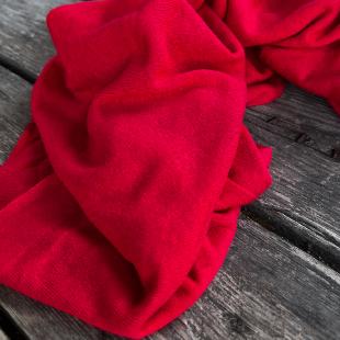 Maille tricot légère viscose et lin Oekotex - Rouge