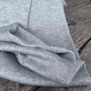 Maille tricot moelleuse unie - Gris moyen chiné