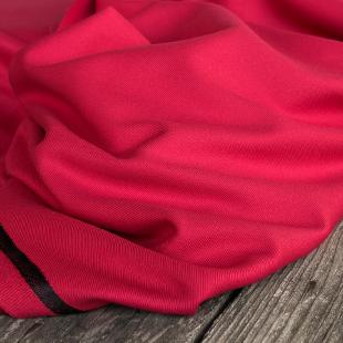 Tissu twill Bambou et polyester recyclé - Rouge cerise