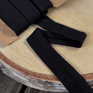 Biais jersey coton bio Gots - Noir x 3m
