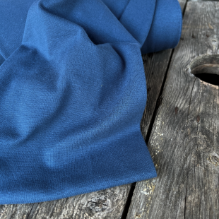 Bord côte tubulaire Oekotex - Bleu jean foncé