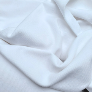Bord côte tubulaire coton bio - Blanc