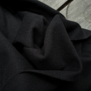 Bord côte tubulaire coton bio GOTS- Noir