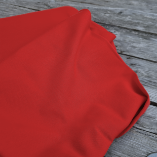 Bord côte tubulaire coton bio GOTS - Rouge