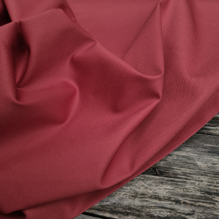 Gabardine coton stretch légère - Rouge fauve