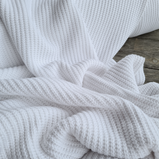 Maille tricot Big knit  - Blanc