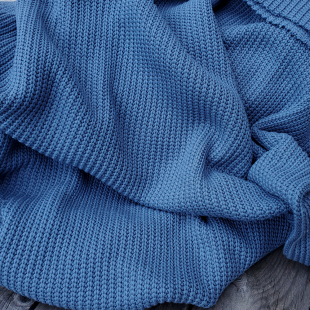 Maille tricot Big knit - Bleu jean