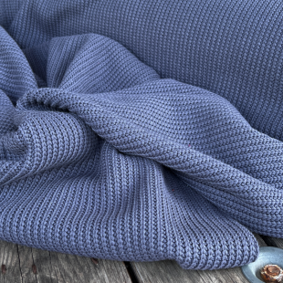 Maille tricot Big knit  - Bleu orage