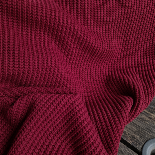 Maille tricot Big knit  - Rouge bourgogne