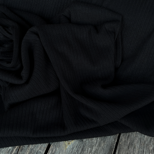 Maille tricot cotelé léger- Noir