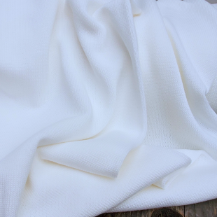 Maille tricot coton Baby knit - Blanc d'ivoire