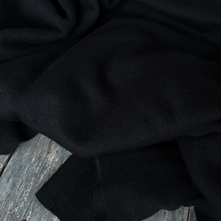 Maille tricot moelleuse unie - Noir