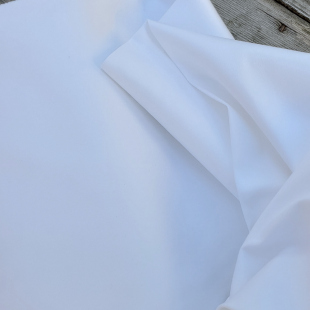 Satin de coton stretch - Blanc