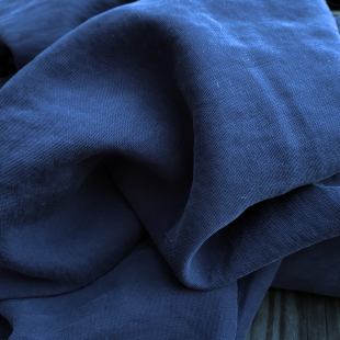 Tissu Viscose texturée- Bleu jean