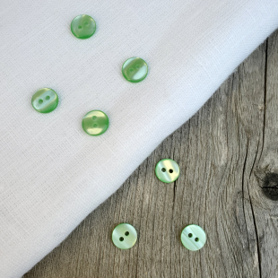 Bouton couture classique vert pomme 2 trous 12mm