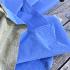 Tissu coupe vent imperméable "shiny" - Bleu moyen x 20cm