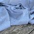 Tissu twill Bambou et polyester recyclé - Bleu jean clair chiné x20cm