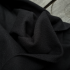 Bord côte tubulaire coton bio GOTS - Noir x25cm
