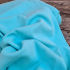 Bord côte tubulaire coton bio GOTS - Turquoise pâle x25cm
