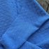 Double gaze / broderie anglaise - Bleu lavande x 10cm