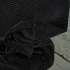 Jersey velours grosses raies Oekotex - Noir x20cm