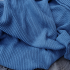 Maille tricot "Big knit" - Bleu jean x20cm