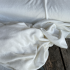 Maille tricot légère viscose et lin Oekotex - Blanc d'ivoire x20cm