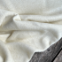 Coupon 35cm Maille tricot moelleuse unie - Ecru