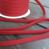 Tresse tubulaire coton 8mm - Rouge x 20cm